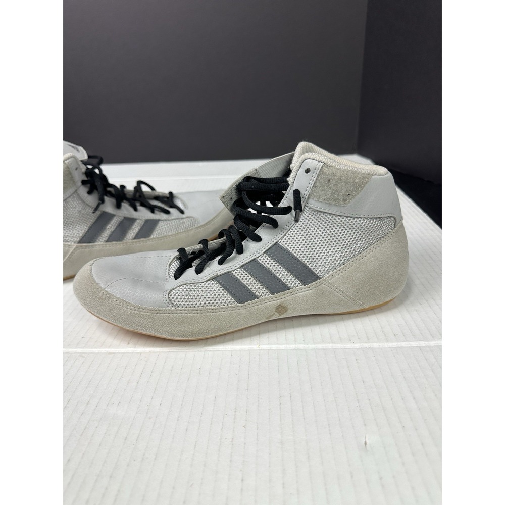 Adidas HVC 2 Wrestling Shoes Mens 8 AC7502 Gum Sole Silver Sneakers - Picture 6 of 11